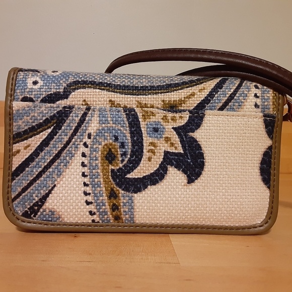 Spartina Leather/Linen Pocketbook - Picture 2 of 11